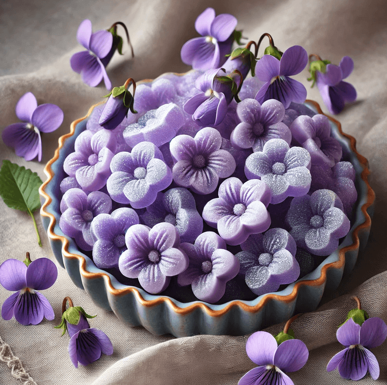 Des bonbons à la violette